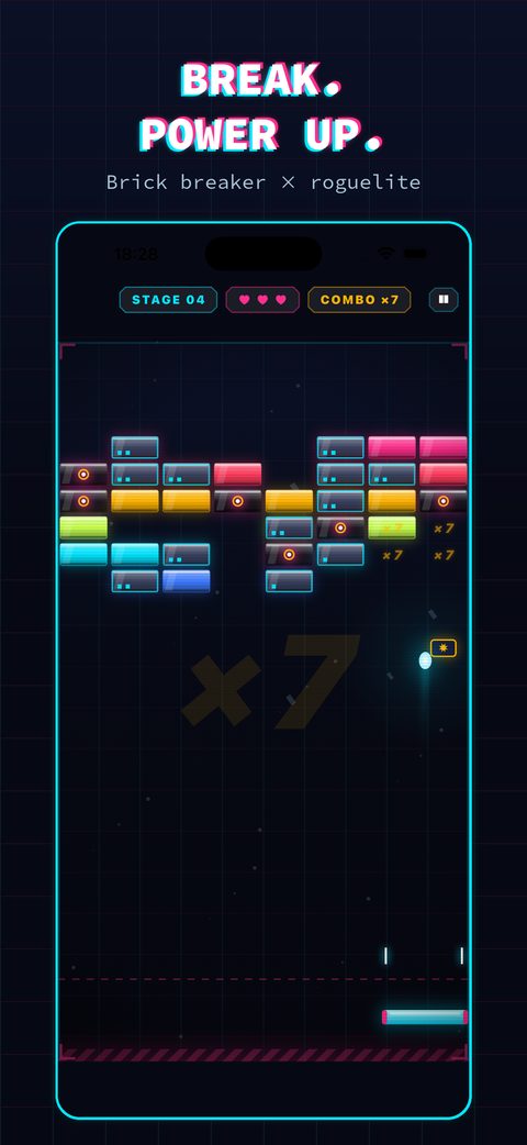 Break. Power up. Brick breaker × roguelite